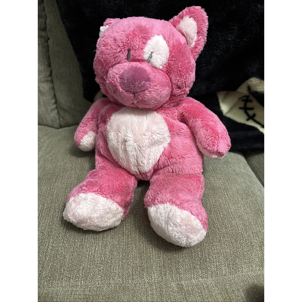 Pink kitty Cat Ty Pluffie Vintage 2005 Rare Bluesy 10'' Sewn Eyes Beanie